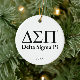 Delta Sigma Pi Classic Logo Ceramic Ornament