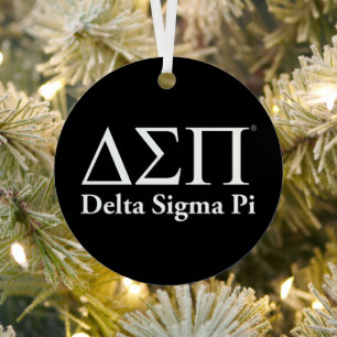 Delta Sigma Pi Classic Logo Metal Ornament