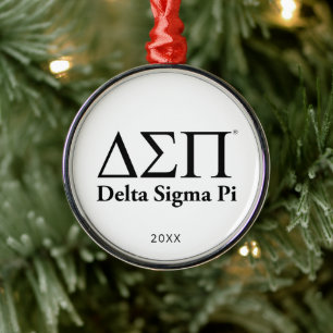 Delta Sigma Pi Classic Logo Metal Ornament