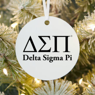 Delta Sigma Pi Classic Logo Metal Ornament