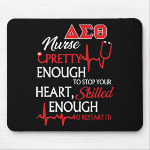 Delta Sigma Theta Sorority Nurse Mouse Pad