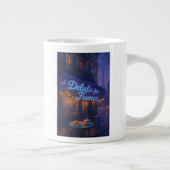 Delulu For France Large Coffee Mug (Right)