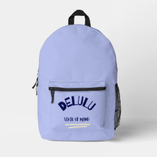Delulu State of Mind Printed Backpack