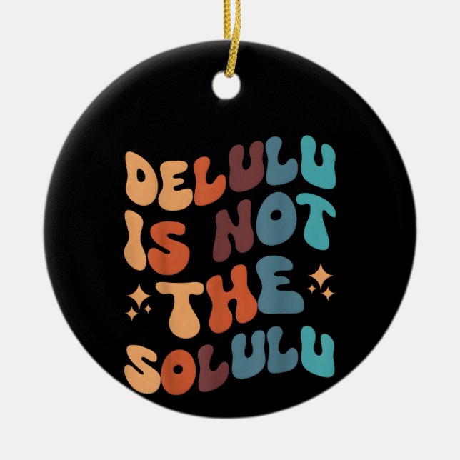 Deluluu Makes the World Go Round Ceramic Ornament (Front)