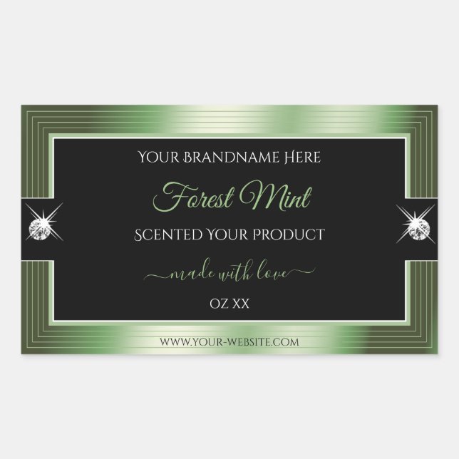 Deluxe Black Forest Green Brilliants Product Label (Front)