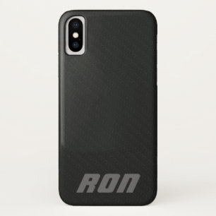 Deluxe Black Simulated Carbon Fibre iPhone X Case 