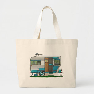Deluxe Camper Trailer Large Tote Bag