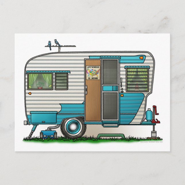 Deluxe Camper Trailer Postcard (Front)