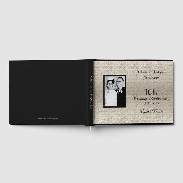 Deluxe Elegant Anniversary Party Photo Guest Book (Full)