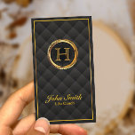 Deluxe Gold Monogram Life Coach Business Card<br><div class="desc">Deluxe Gold Monogram Life Coach Business Card.</div>