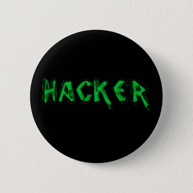 Deluxe Hacker rough font 2 Inch Round Button (Front)