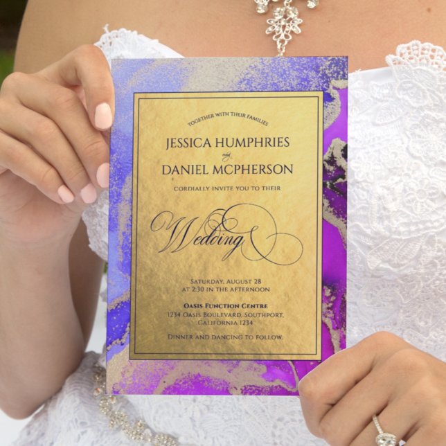 Deluxe Jewel Tone Wedding Invitation (Creator Uploaded)