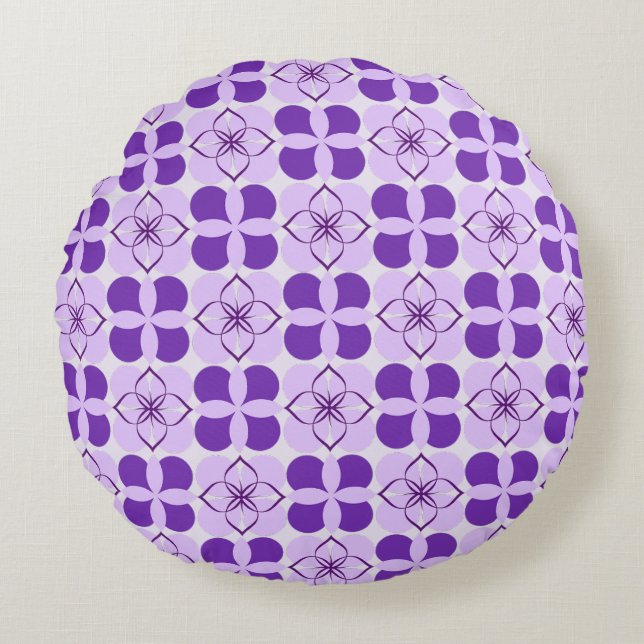 Deluxe Moderne Floral Coussin ronde (Devant)