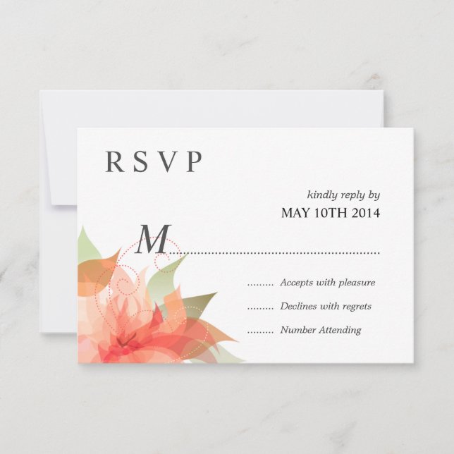 Deluxe RSVP Orange Peach Floral (Front)