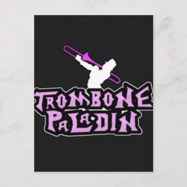 Deluxe Trombone Paladin Logo Postcard (Front)