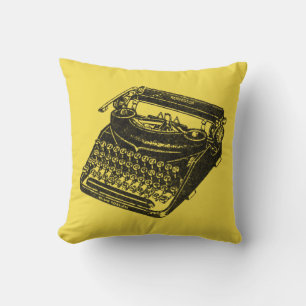 Deluxe Vintage Noiseless Typewriter Throw Pillow