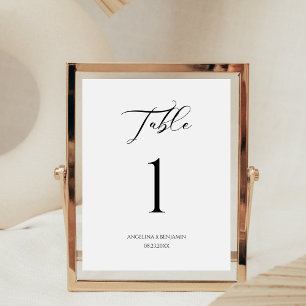DELUXE Wedding Calligraphy Script Table Number Pedestal Sign