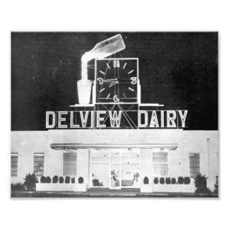 Delview Dairy at Night Photo Print