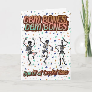 🎉 “Dem Bones” Funny Skeleton Birthday Card 💀🎂