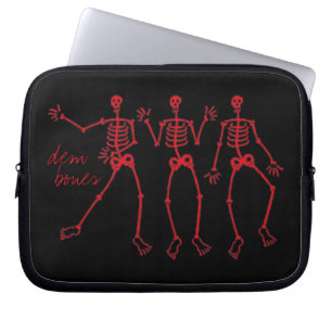dem bones skeleton dance laptop sleeve