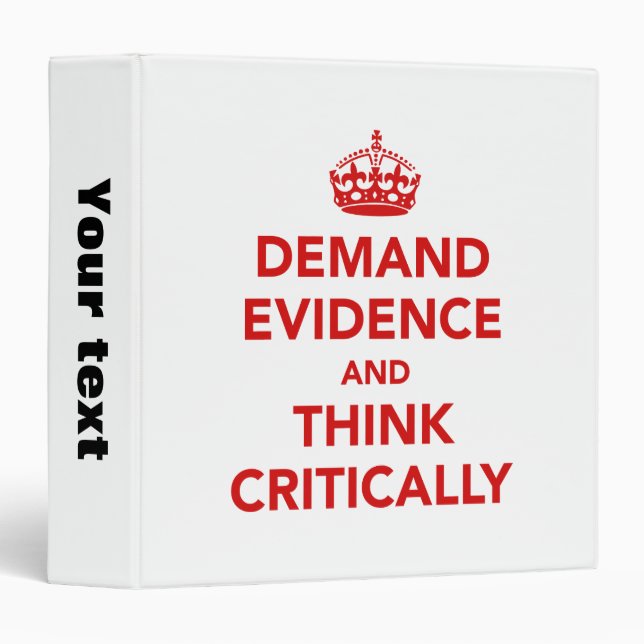 Demand Evidence and Think Critically Binder (Front/Spine)