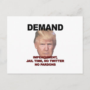 Demand Impeachment, Jail, No Twitter, No Pardons Postcard