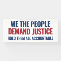 Demand Justice | 6 Ft Banner | White