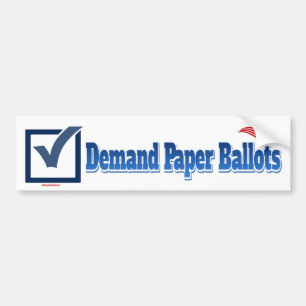 Demand Paper Ballots Bumper Sticker