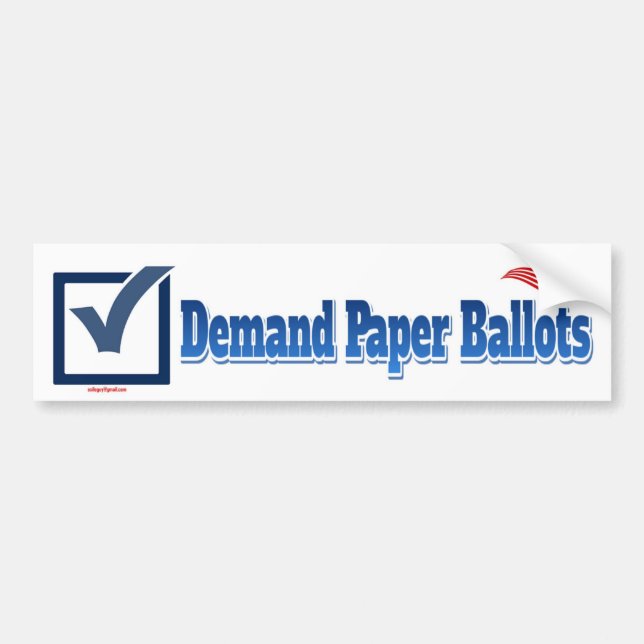 Demand Paper Ballots Bumper Sticker (Front)
