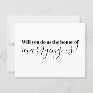 Demande à l'officiant de nous marier Invitation