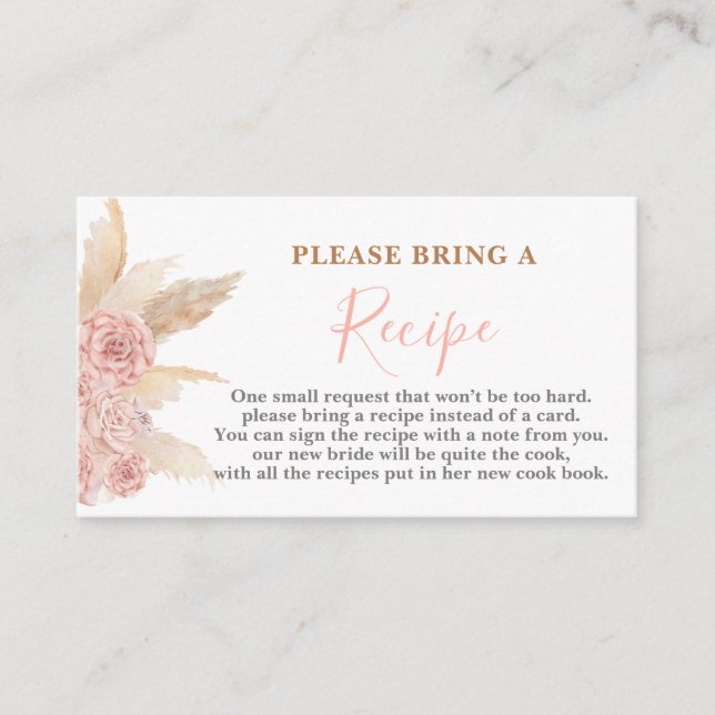 Demande de carte de recette Pampas Grass PinkBrida (Devant)