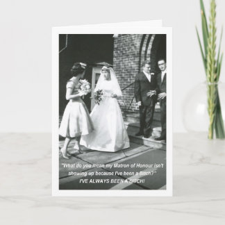 Demande de carte d'honneur d'une mariée de cuisine