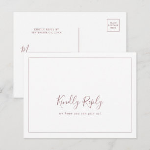 Demande de chansons minimaliste Rose Gold Carte po