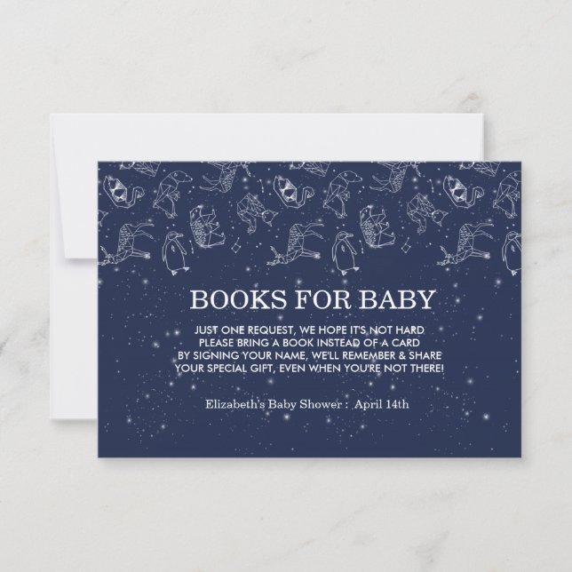 Demande de livre, Baby shower Invitation Insertion (Devant)