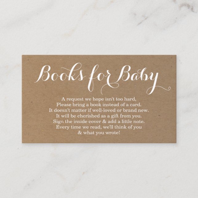 Demande de livre pour invitation à une fête de béb (Devant)