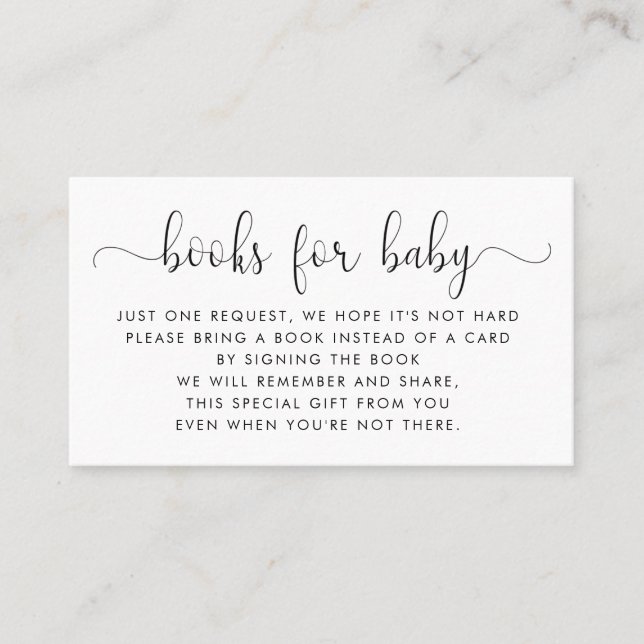 Demande de livres | Baby shower Invitation Inserti (Devant)