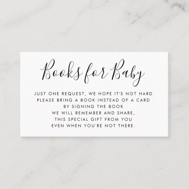 Demande de livres | Baby shower Invitation Inserti (Devant)