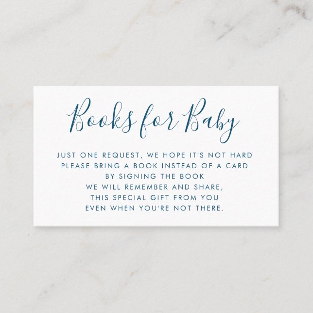 Demande de livres | Baby shower Invitation Inserti (Devant)