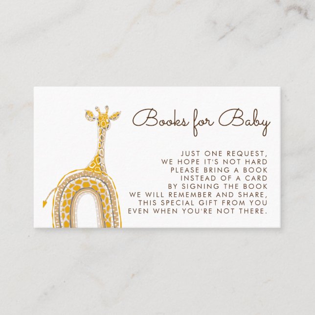 Demande de livres | Baby shower Invitation Inserti (Devant)