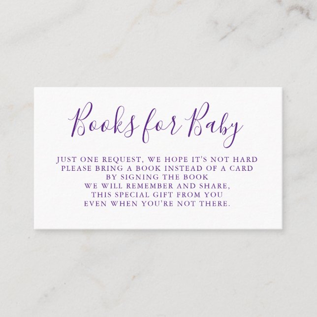 Demande de livres | Baby shower Invitation Inserti (Devant)
