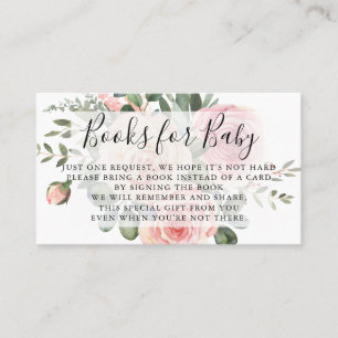 Demande de livres   Baby shower Invitation Inserti