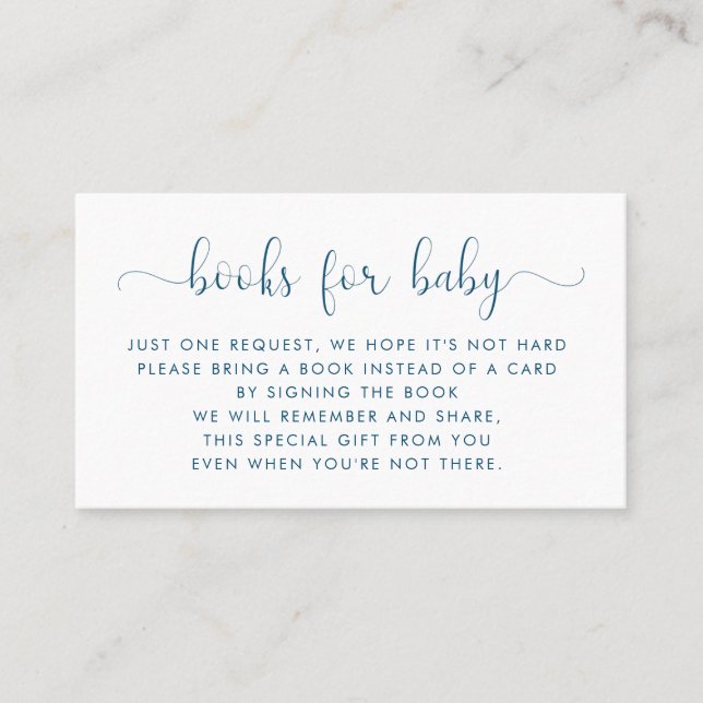 Demande de livres| Baby shower Invitation Insertio (Devant)