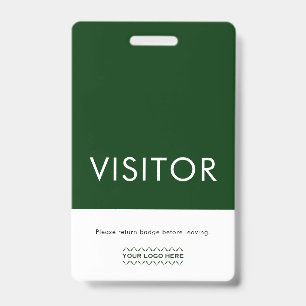Demande de retour du badge visiteur avec logo de l