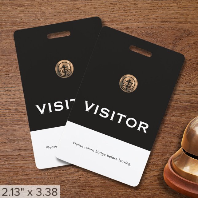 Demande de retour d'un badge du visiteur du logo d (Créateur téléchargé)