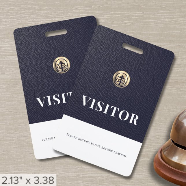 Demande de retour d'un badge du visiteur du logo d (Créateur téléchargé)