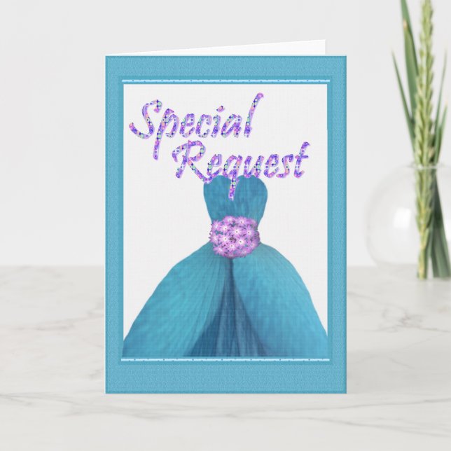 Demande spéciale Invitation de mariage - Turquoise (Devant)