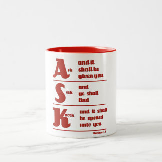 "Demandez, cherchez et frappez" la tasse