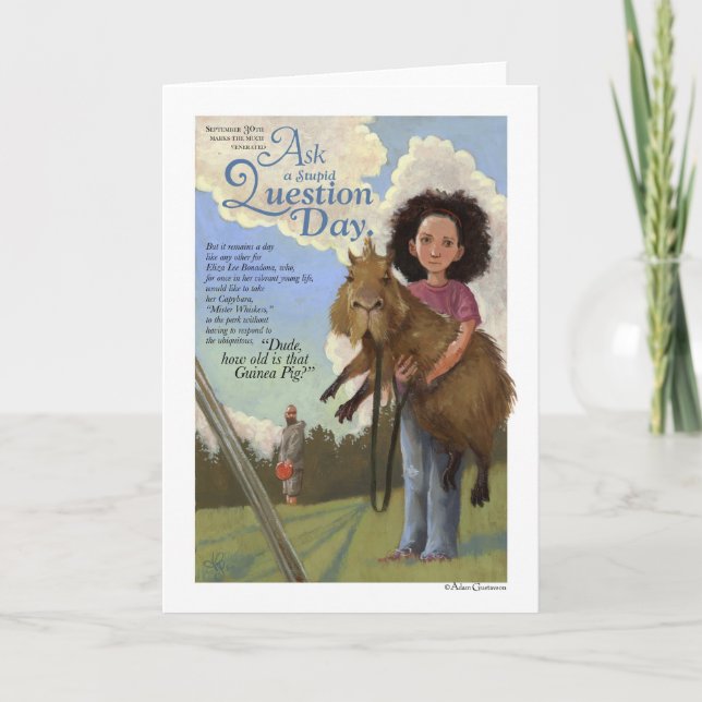 Demandez une carte stupide de jour de question (Devant)