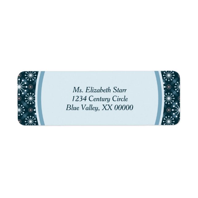 Démarrage et lignes Motif du milieu du siècle bleu (Devant)