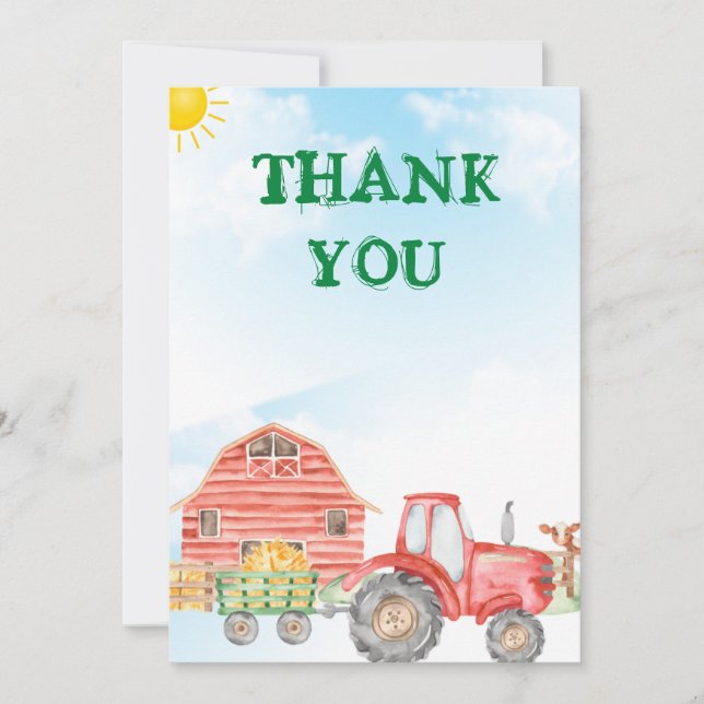Démarrez votre Carte de remerciements Tracteur (Devant)